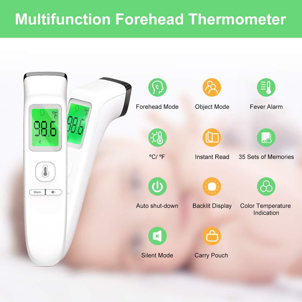 Forehead Thermometer Non-Contact Infrared Thermometer FC-IR200 Wellness & Fitness - DailySale