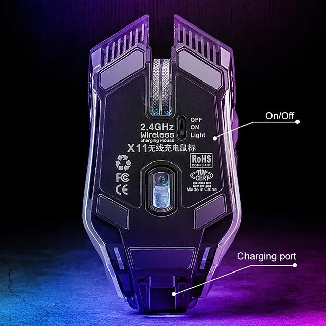 Free Wolf X11 Wireless 2.4G Optical Gaming Mouse Computer Accessories - DailySale