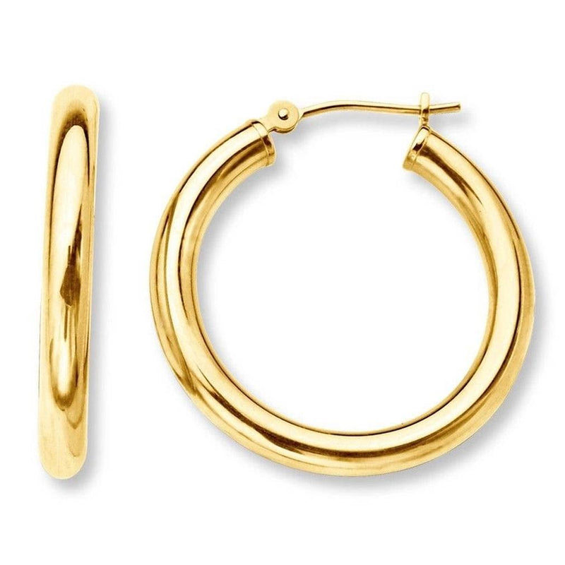 French Lock Hoop Earrings in Solid 14K Gold Jewelry - DailySale