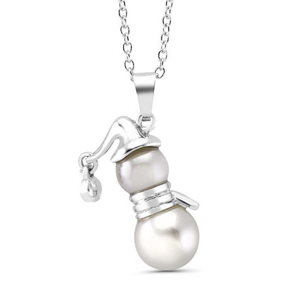 FreshWater Pearl Drop Snowman Necklace Jewelry - DailySale