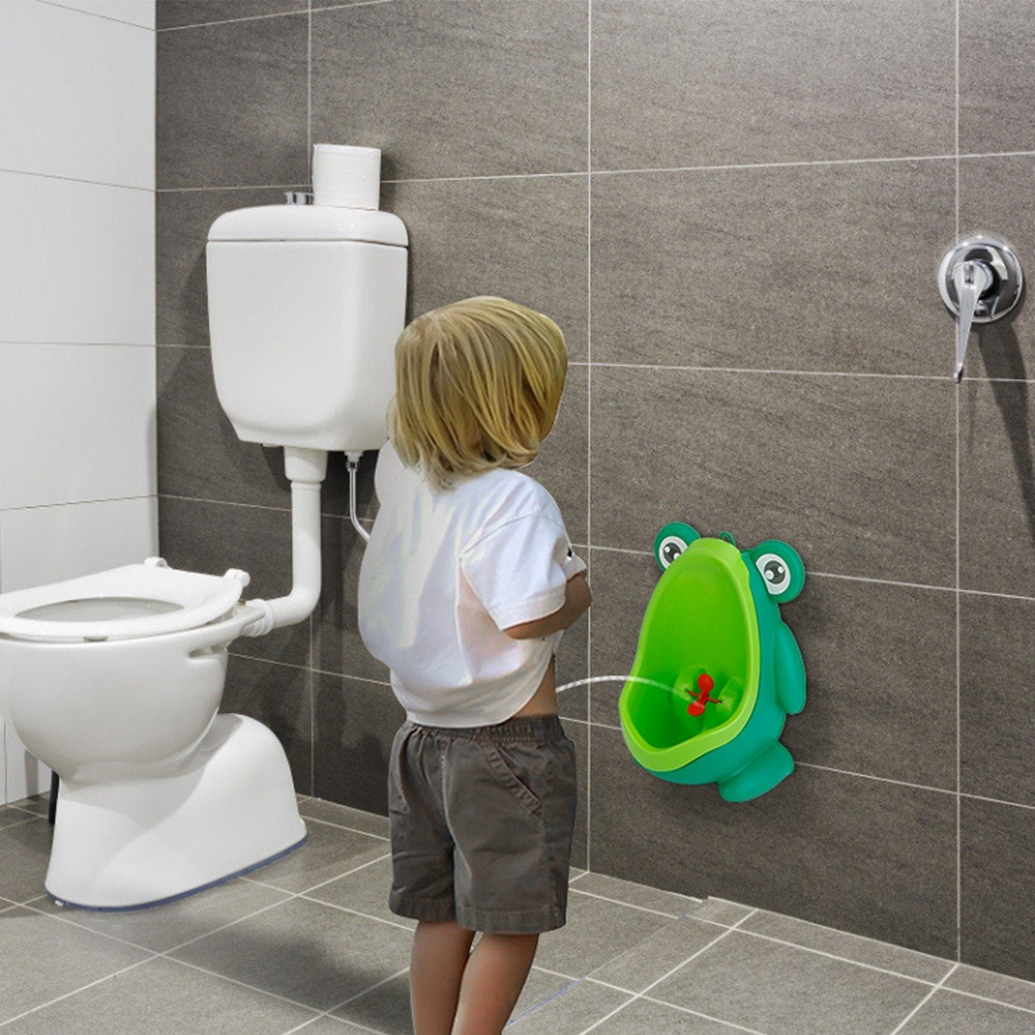 Frog Potty Training Urinal Bathroom with Funny Aiming Target Baby - DailySale