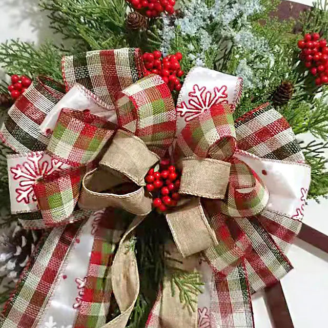 Front Door Wooden Vintage Winter Decorative Christmas Wreath Holiday Decor & Apparel - DailySale