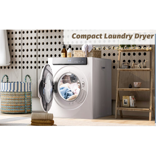 Front Load Laundry Dryer with Touch Screen Panel and Stainless Steel Tub Household Appliances - DailySale
