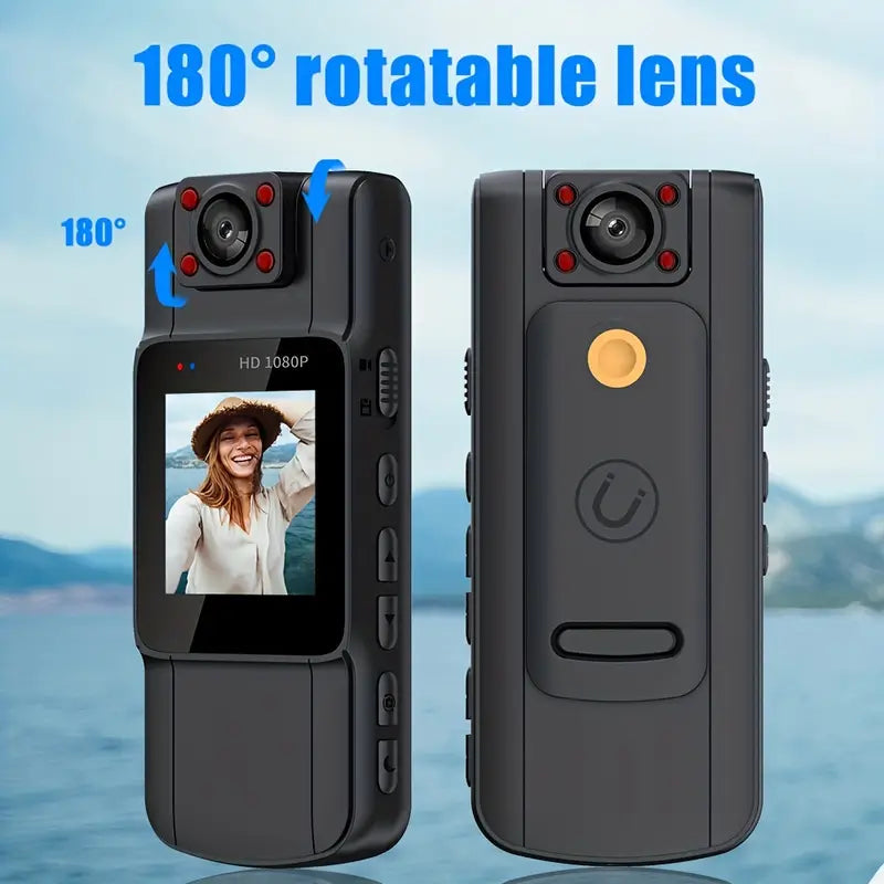 Full 1080P Police Body Camera With Clip Cameras & Drones - DailySale