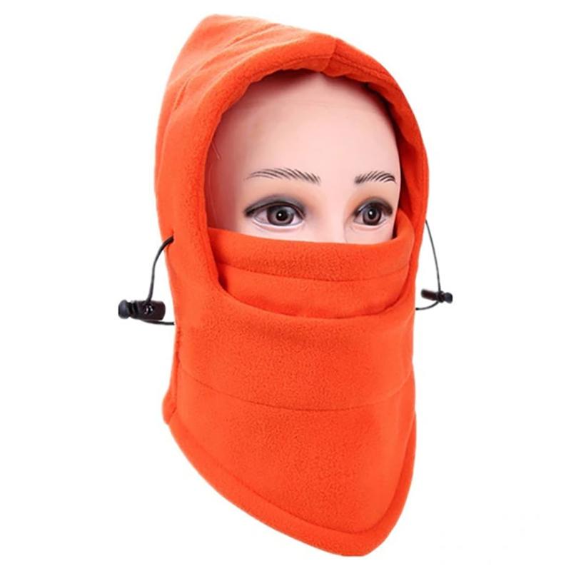 Full Cover Fleece Winter Mask - Assorted Colors Women's Apparel Orange - DailySale