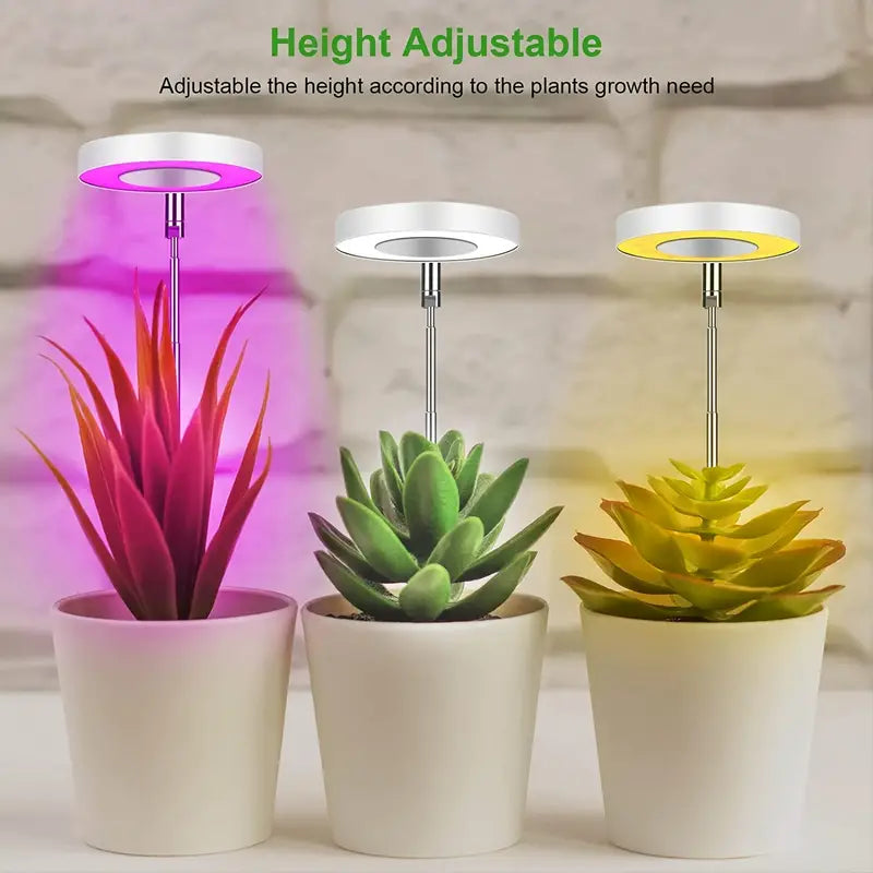 Full Spectrum LED Halo Plant Light With Stand Height Adjustable Auto Timer Garden & Patio - DailySale