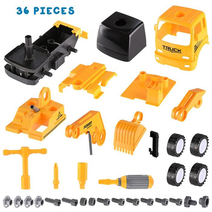 Fun Educational Take Apart Construction Truck Engineering Toy Playset Toys & Games - DailySale