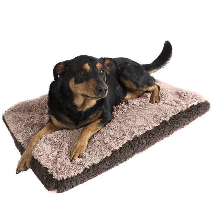 Fuzzy Pet Bed Pet Supplies L Beige - DailySale