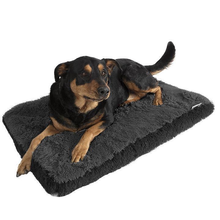 Fuzzy Pet Bed Pet Supplies L Black - DailySale