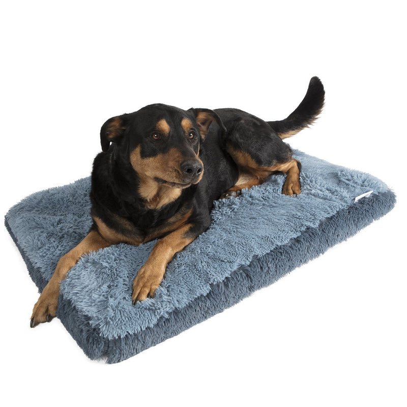 Fuzzy Pet Bed Pet Supplies L Blue - DailySale