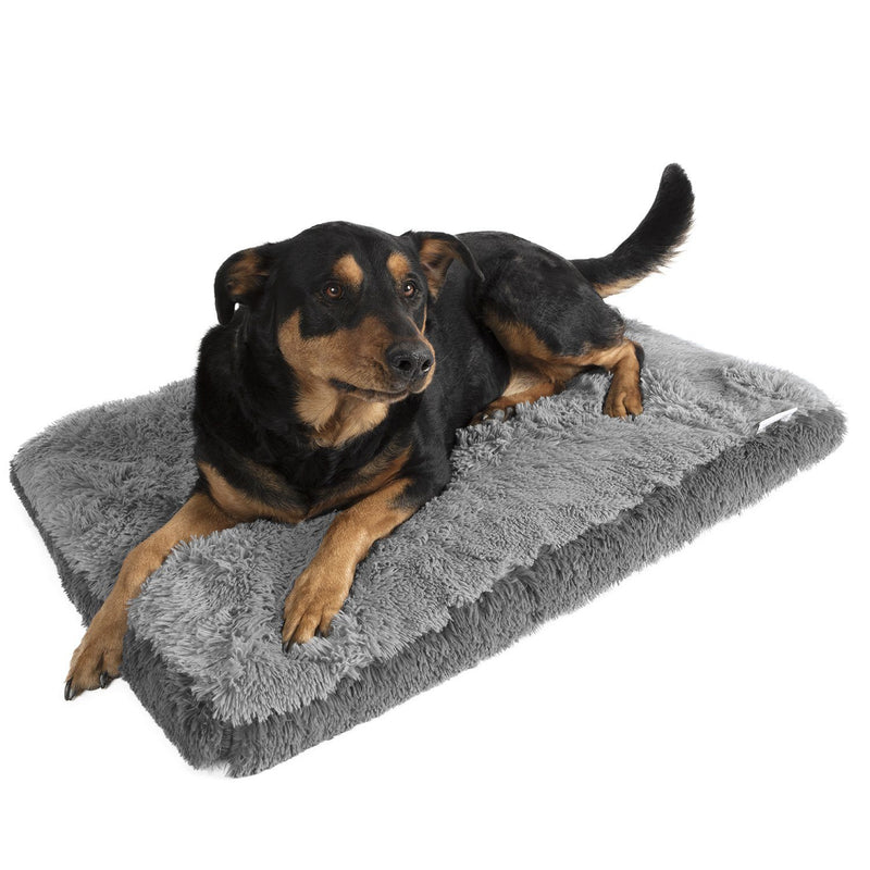 Fuzzy Pet Bed Pet Supplies L Gray - DailySale