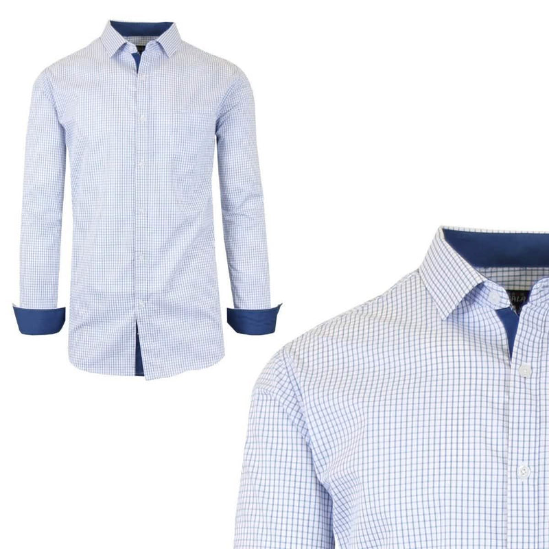 Galaxy by Harvic Men's Long-Sleeve Slim-Fit Printed Dress Shirt Men's Apparel S No. 3 - DailySale