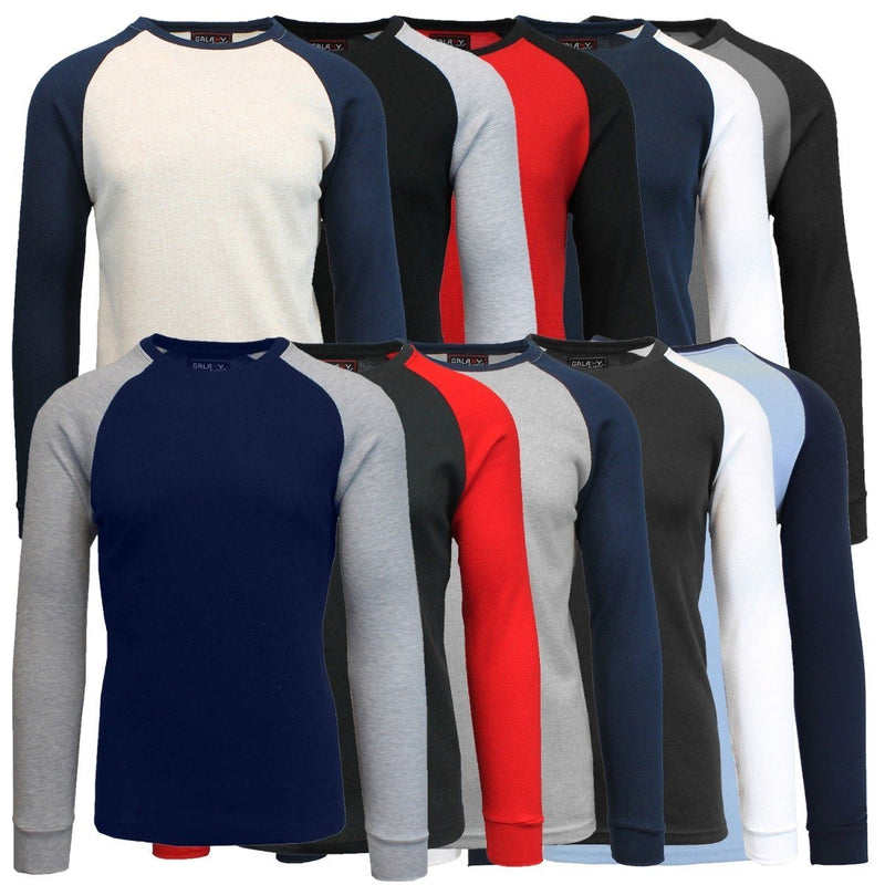 Galaxy by Harvic Men's Raglan Thermal Shirt - Assorted Sizes Men's Apparel - DailySale