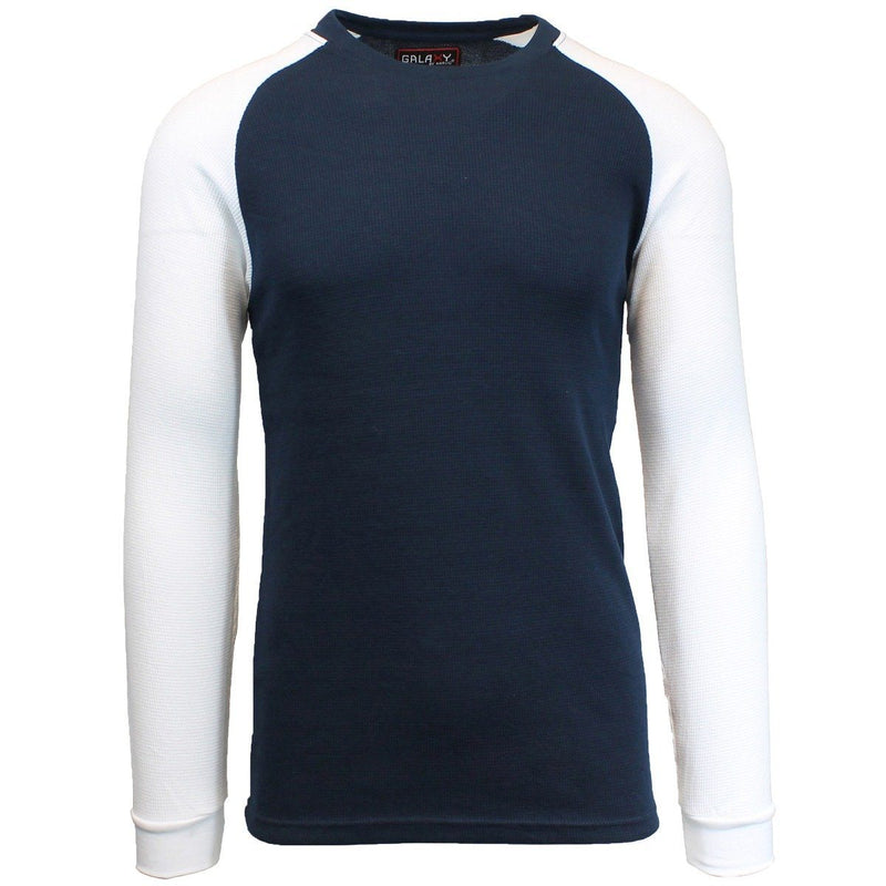 Galaxy by Harvic Men's Raglan Thermal Shirt - Assorted Sizes Men's Apparel S Navy/White - DailySale