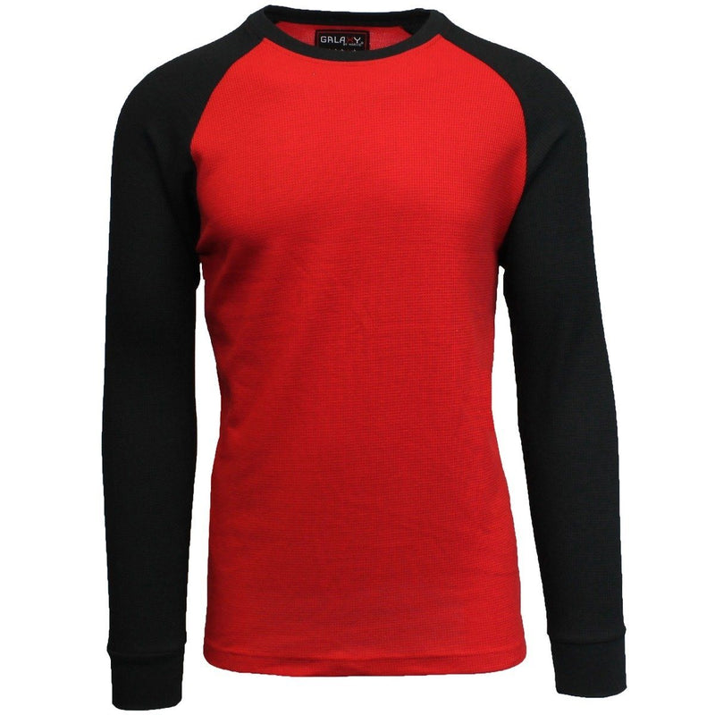 Galaxy by Harvic Men's Raglan Thermal Shirt - Assorted Sizes Men's Apparel S Red/Black - DailySale