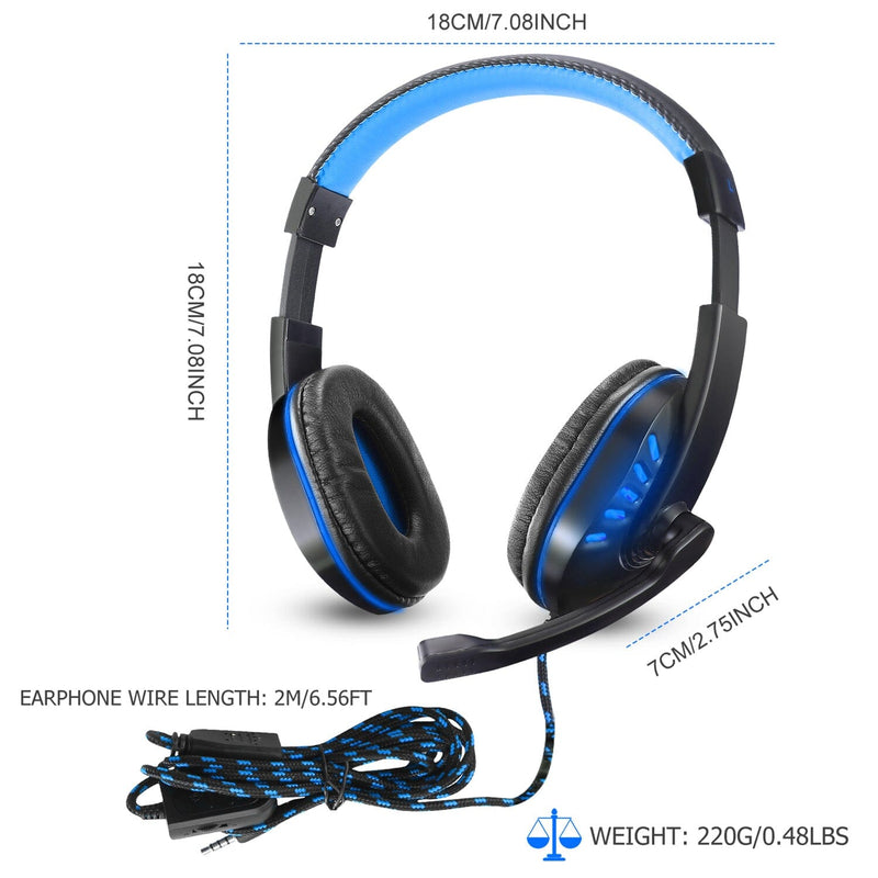 Gaming Headsets Stereo Noise Isolation Over Ear Headphone with LED Light Headphones - DailySale
