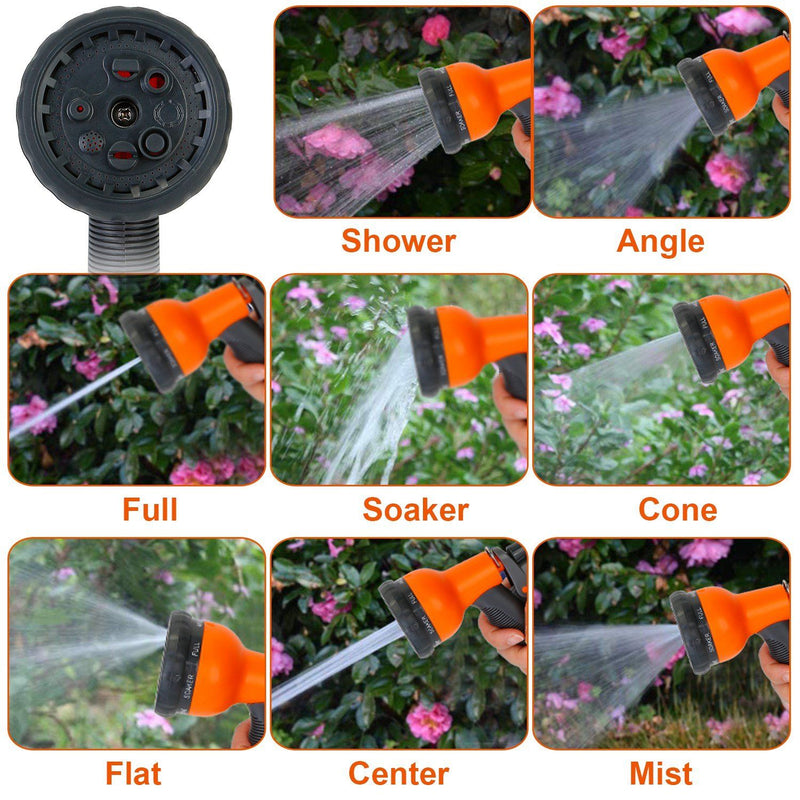 Garden Hose Nozzle Water Spray Gun 8 Adjustable Patterns Garden & Patio - DailySale