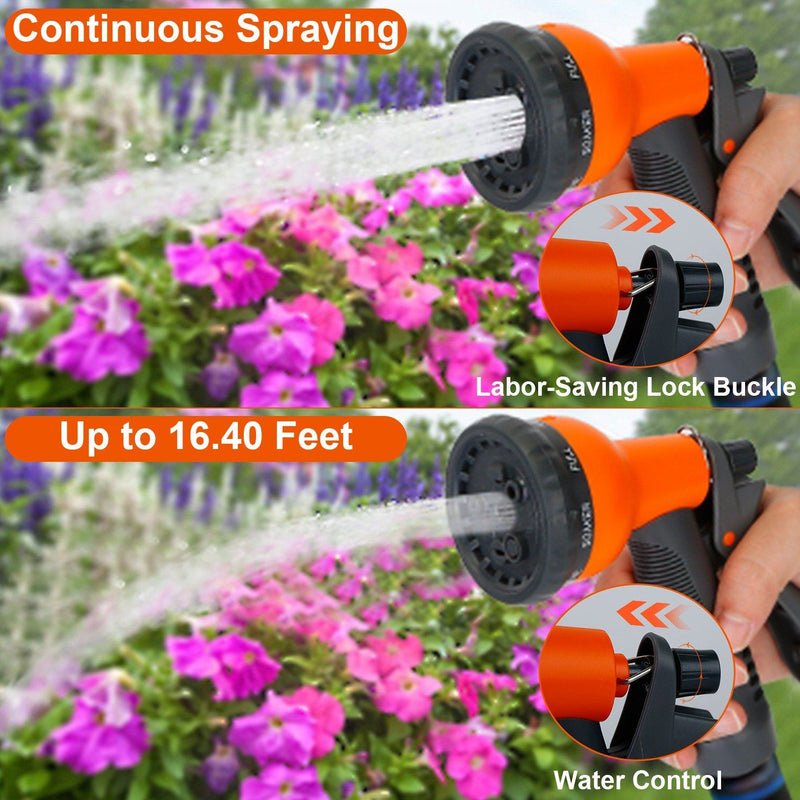Garden Hose Nozzle Water Spray Gun 8 Adjustable Patterns Garden & Patio - DailySale