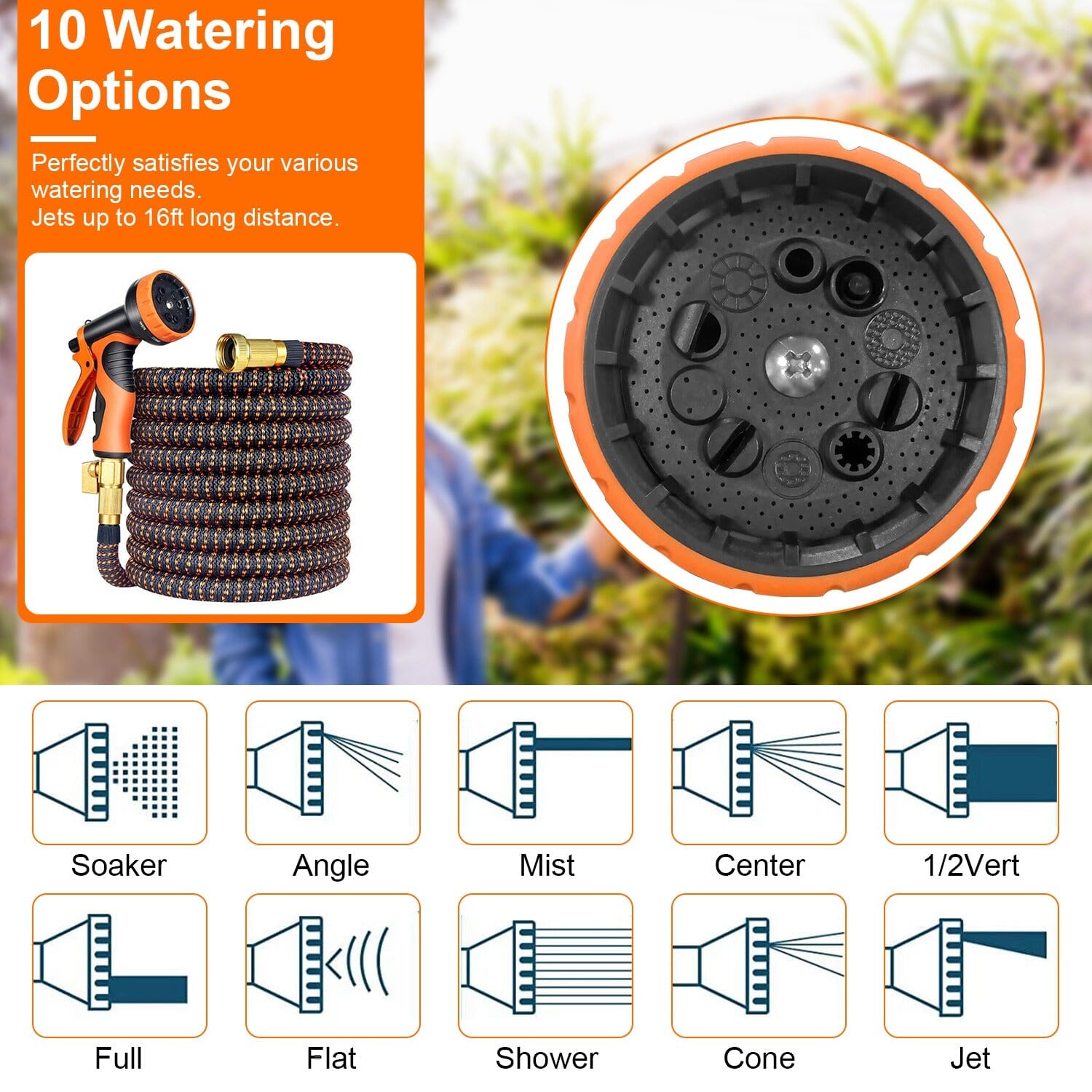 Garden Hose Watering Kit with Spray Nozzle Garden & Patio - DailySale