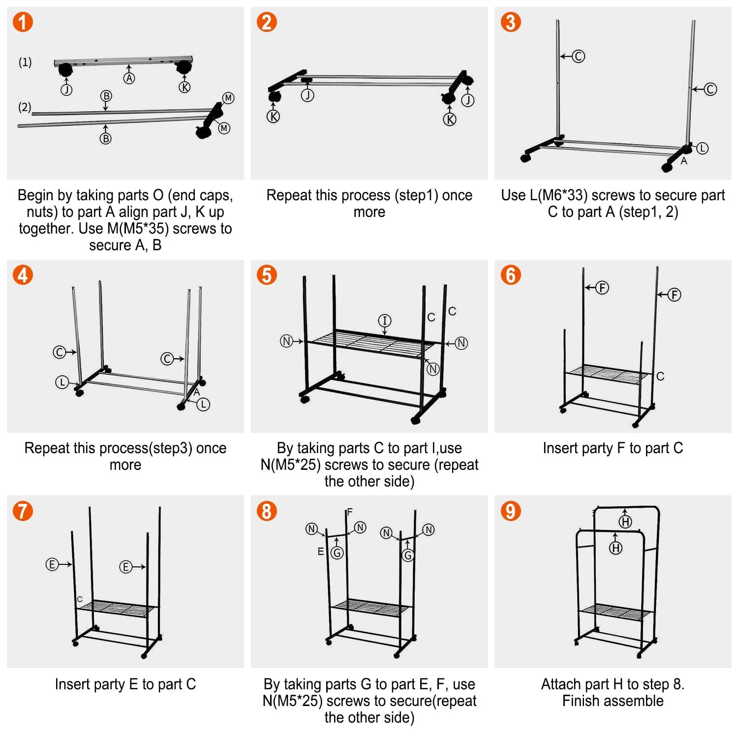 Garment Hanging Rack Clothing Organizer Closet & Storage - DailySale