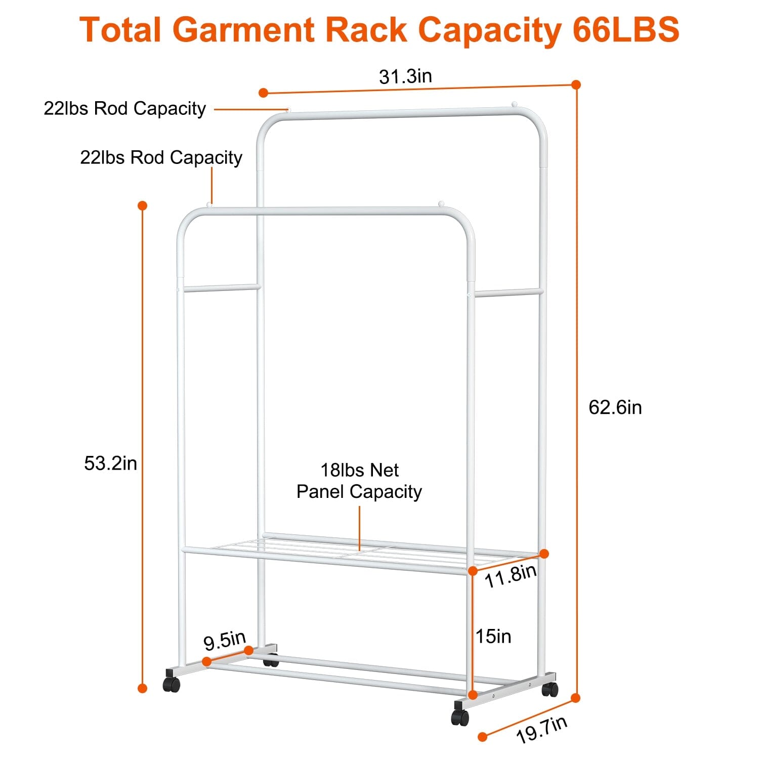 Garment Hanging Rack Clothing Organizer Closet & Storage - DailySale