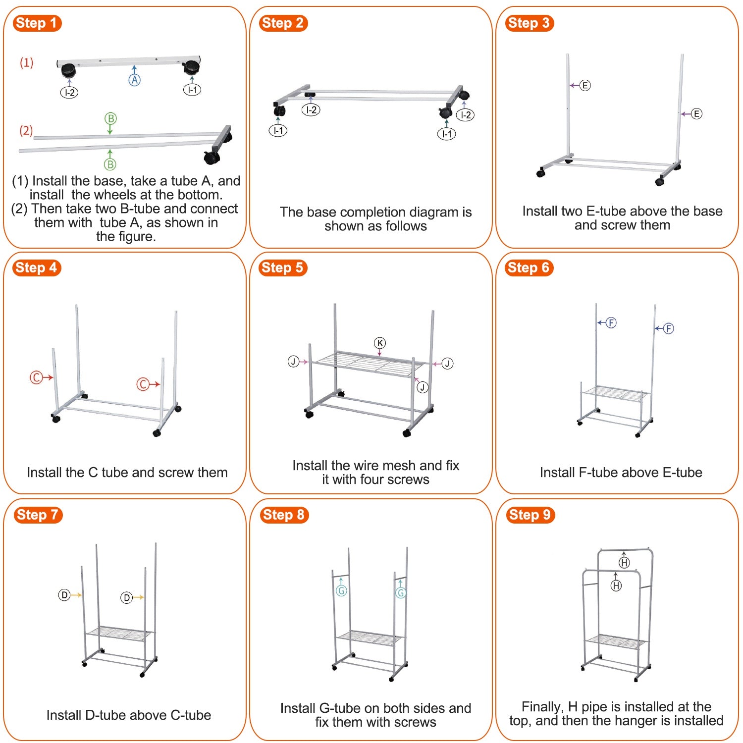 Garment Hanging Rack Clothing Rail Organizer Closet & Storage - DailySale