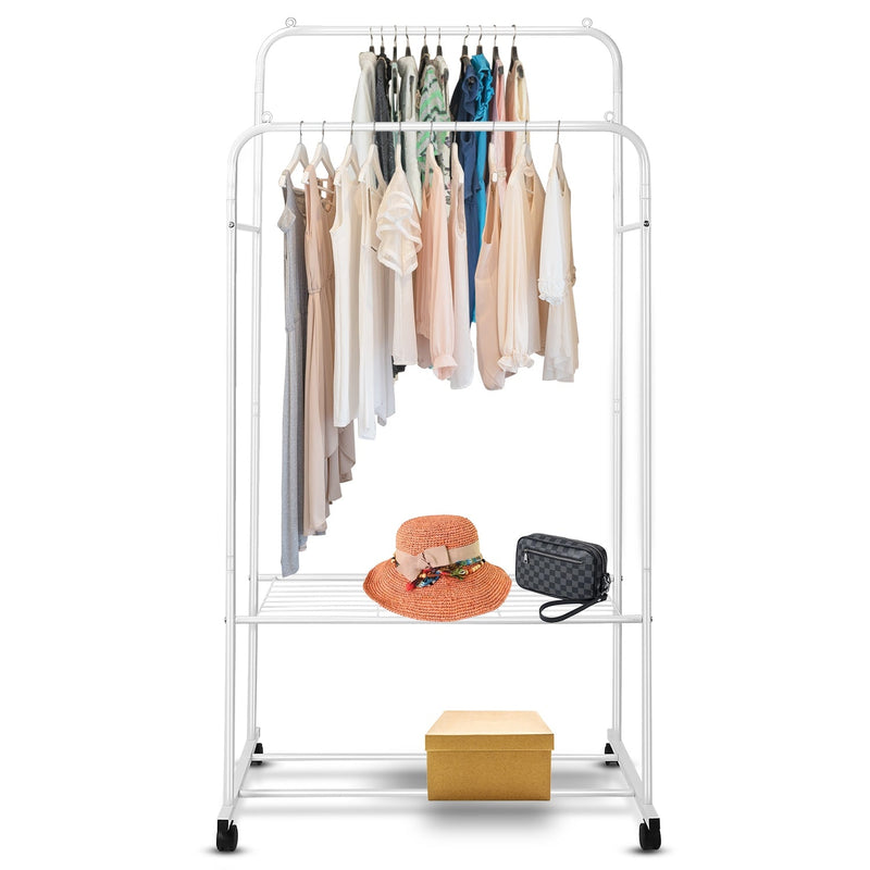 Garment Hanging Rack Clothing Rail Organizer Closet & Storage - DailySale