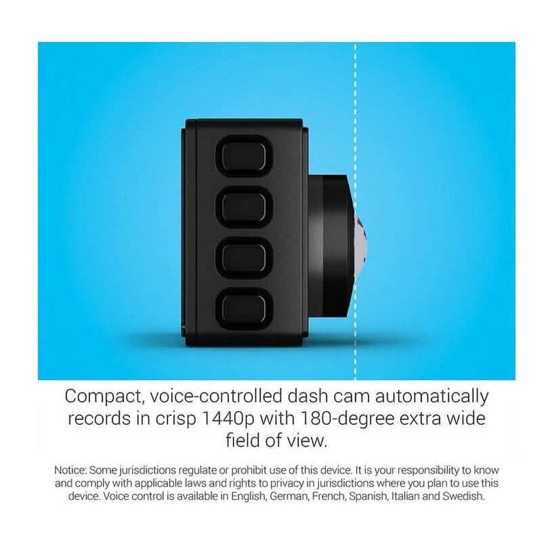 Garmin Dash Cam 67W 1440p 180° FOV Voice Control Compact and Discreet Automotive - DailySale