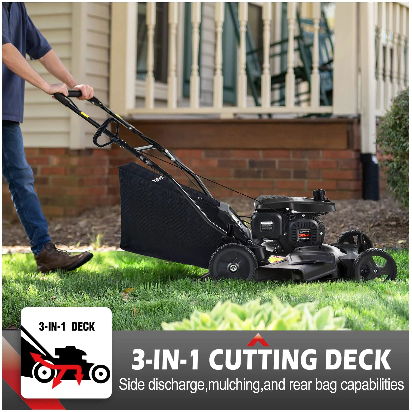 Gas Powered Self-Propelled Lawn Mower Garden & Patio - DailySale