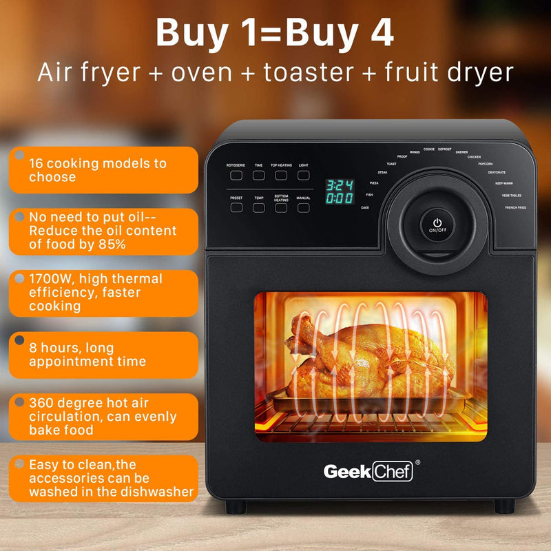 Geek Chef Electric Air Fryer Oven Kitchen Appliances - DailySale