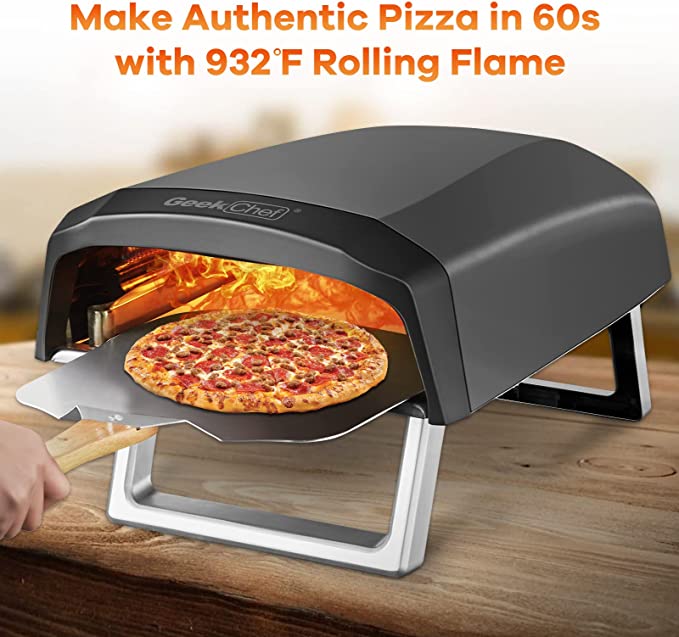 Geek Chef Outdoor Pizza Oven Pizza Grilling 12'' Portable Gas Oven Kitchen Appliances - DailySale