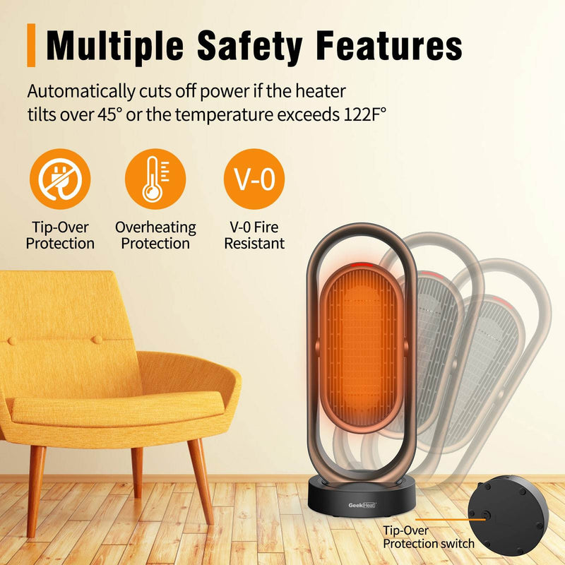 Geek Heat HC05 1500W Space Heater Household Appliances - DailySale