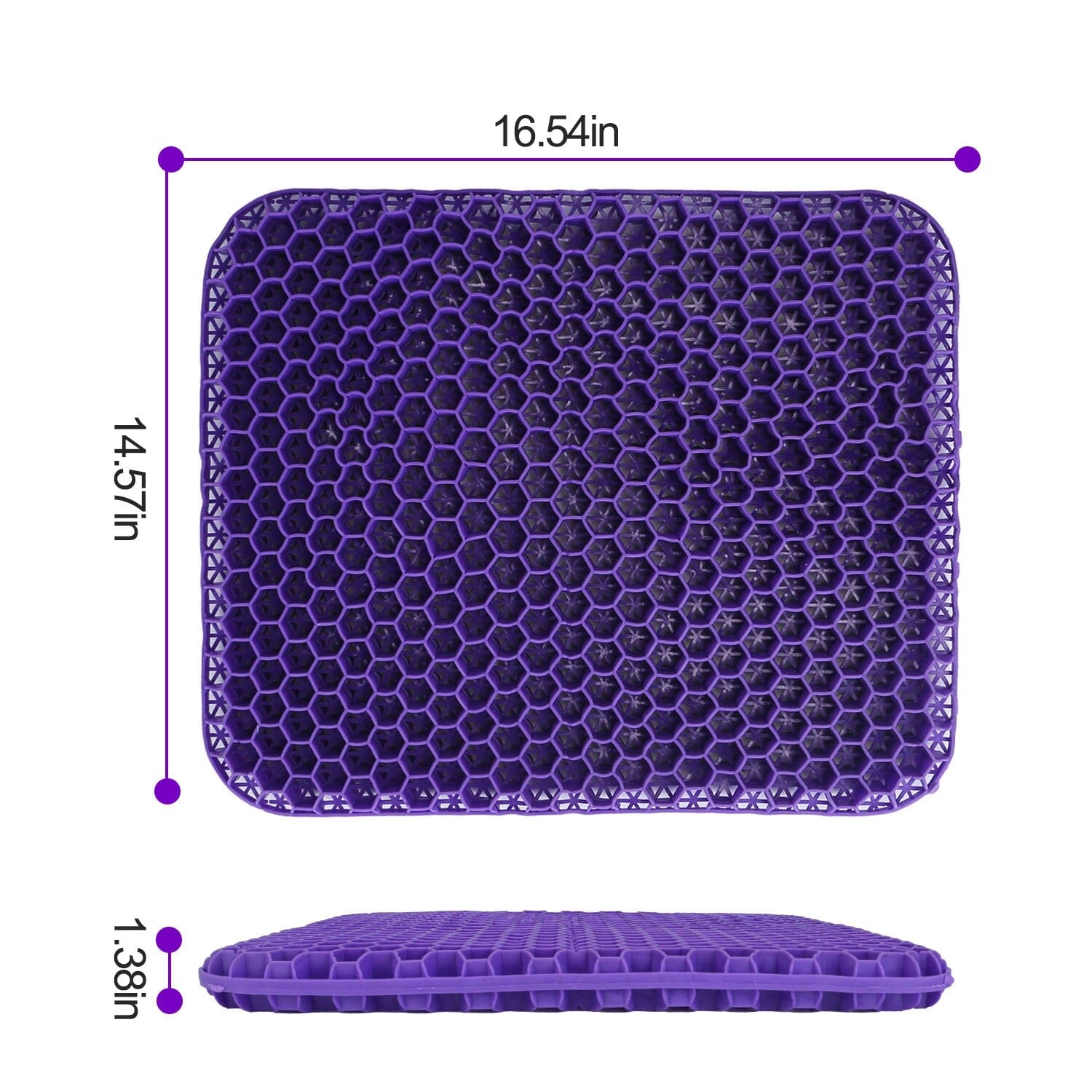 Gel Seat Cushion Non-Slip Breathable Honeycomb Sitting Cushion Pressure Pad Wellness - DailySale