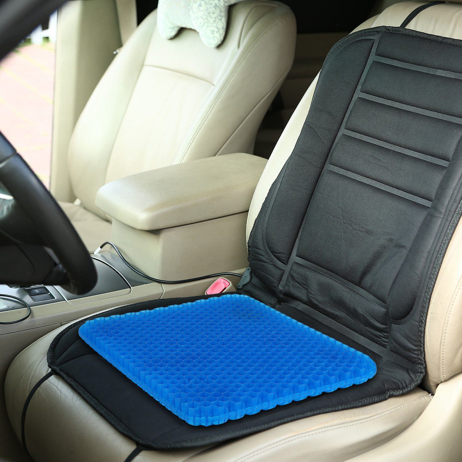 Gel Seat Cushion Non-Slip Breathable Honeycomb Sitting Cushion Wellness - DailySale