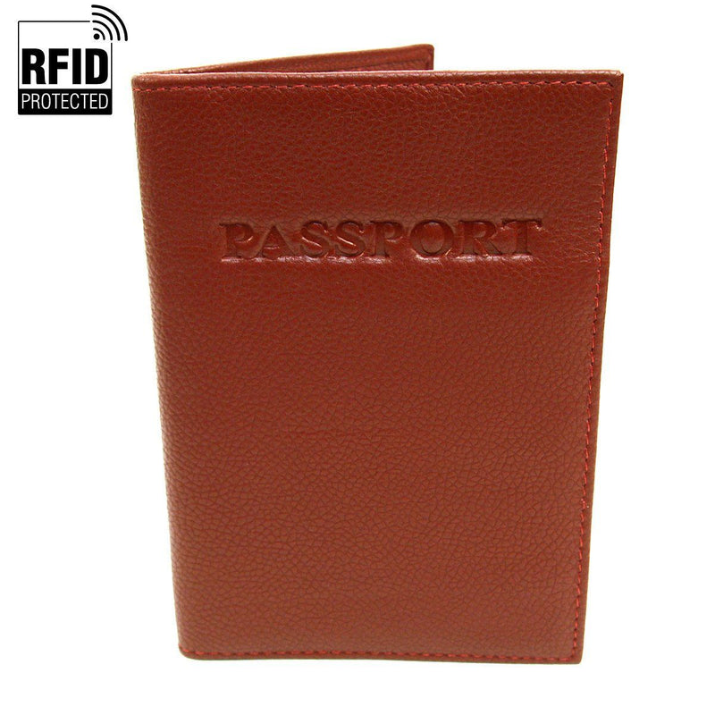Genuine Leather RFID Passport Holder Handbags & Wallets Light Brown - DailySale