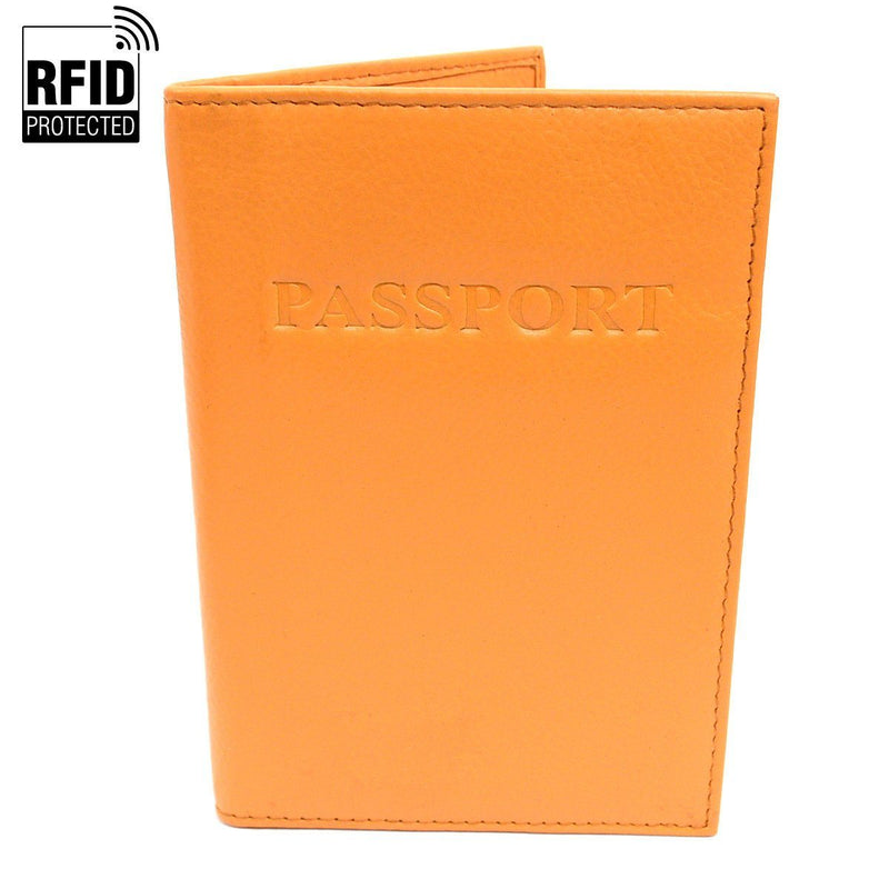 Genuine Leather RFID Passport Holder Handbags & Wallets Yellow - DailySale