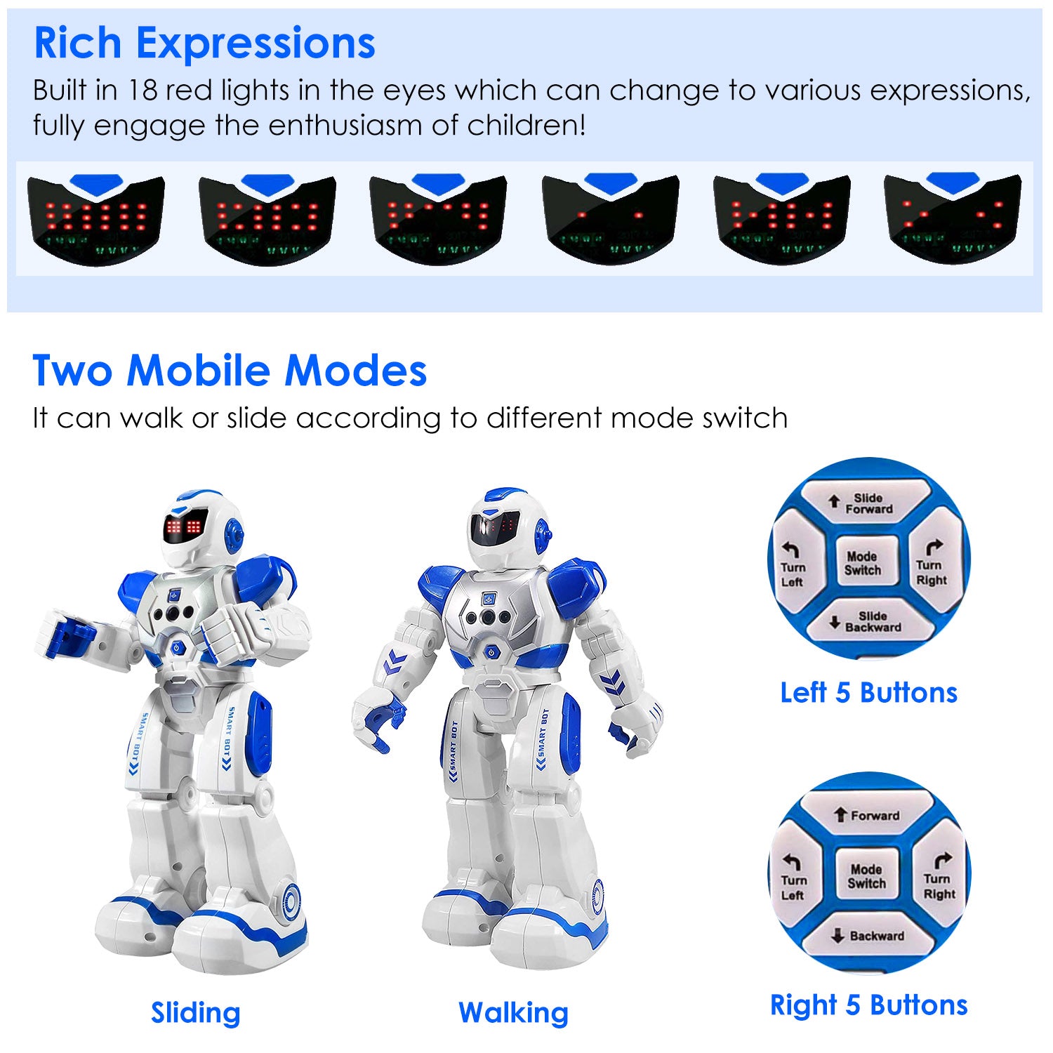 Gesture Sensing Intelligent Remote Control Robot Toys & Games - DailySale