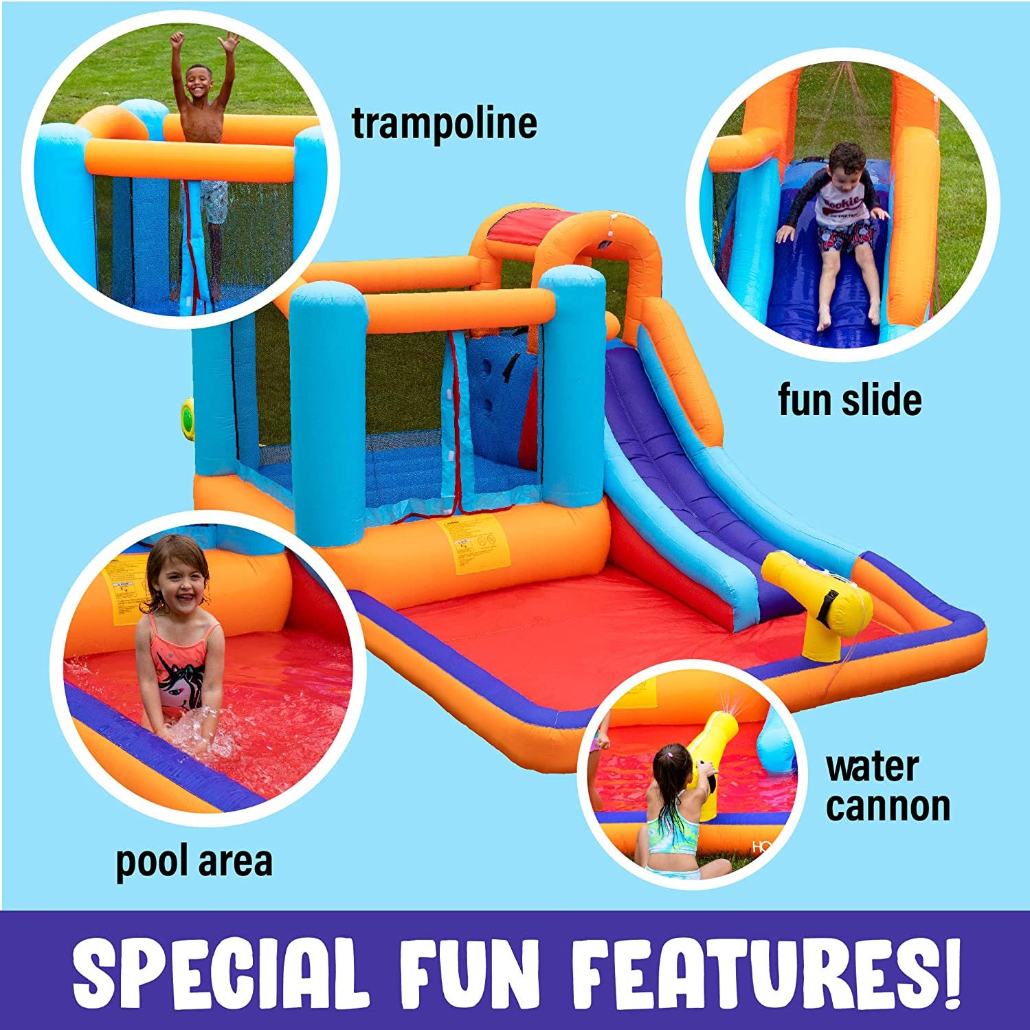 Giant Bounce House Water Slide with Pool Area Sports & Outdoors - DailySale