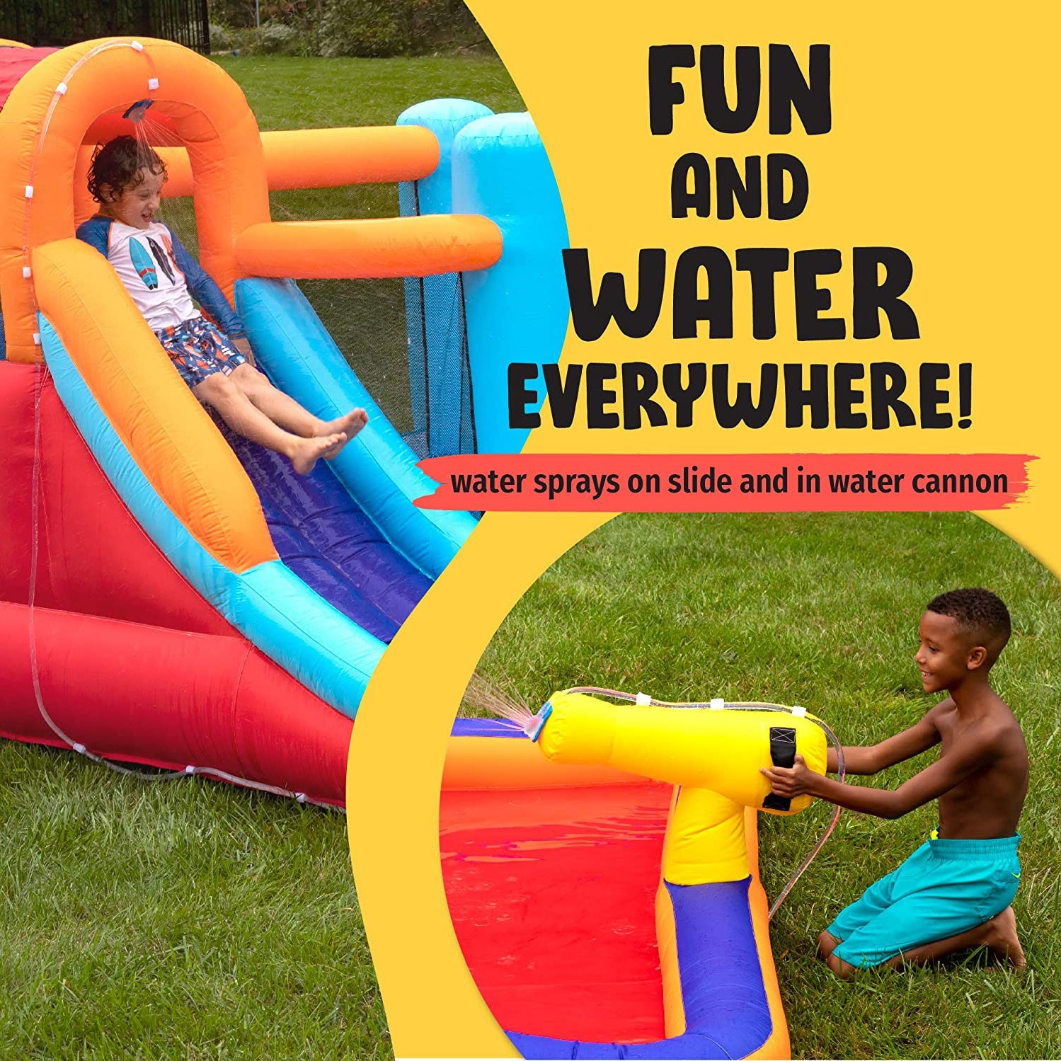 Giant Bounce House Water Slide with Pool Area Sports & Outdoors - DailySale