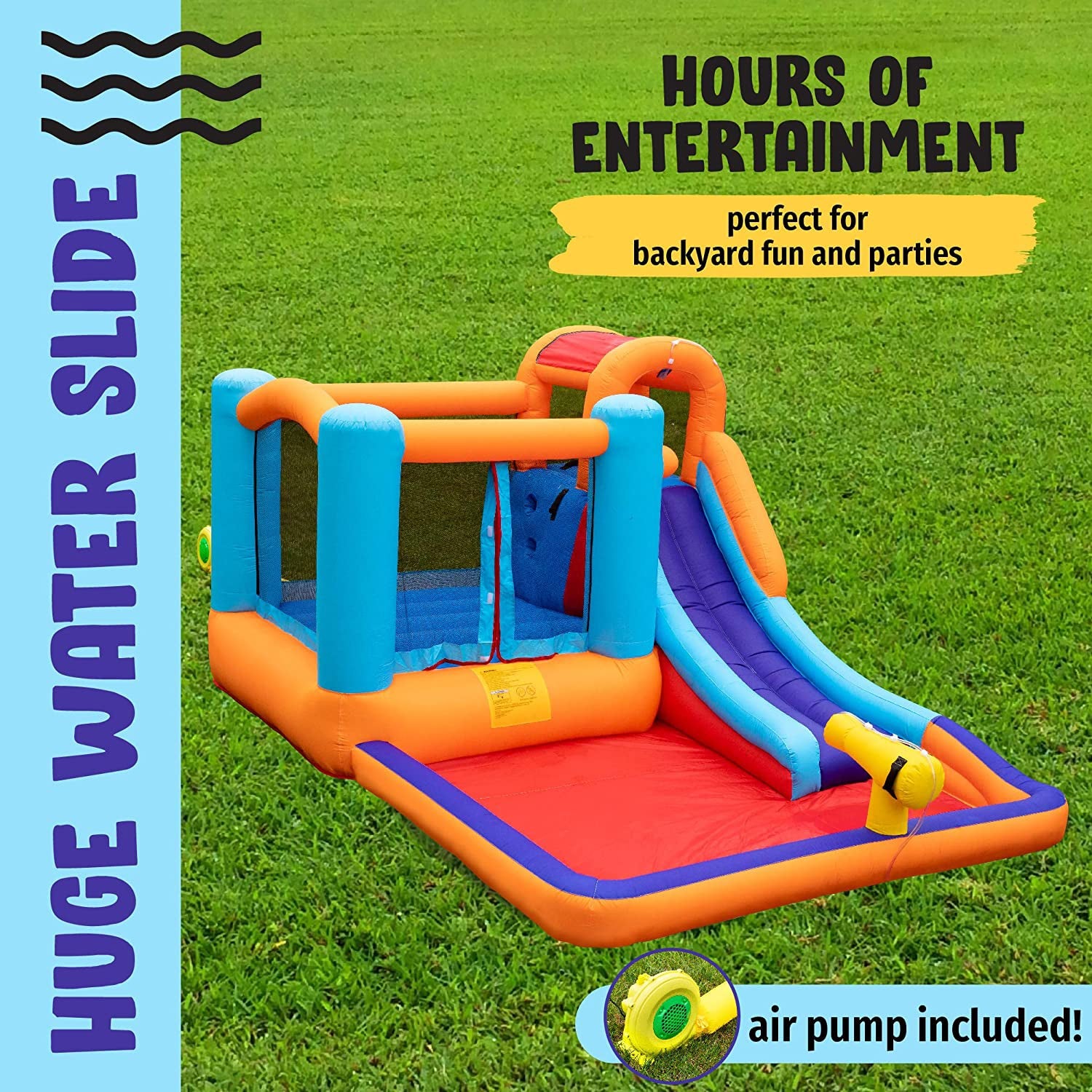 Giant Bounce House Water Slide with Pool Area Sports & Outdoors - DailySale