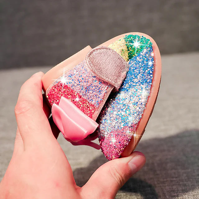 Girls' Glitters PU Sequined Jeweled Flat Shoes Baby - DailySale