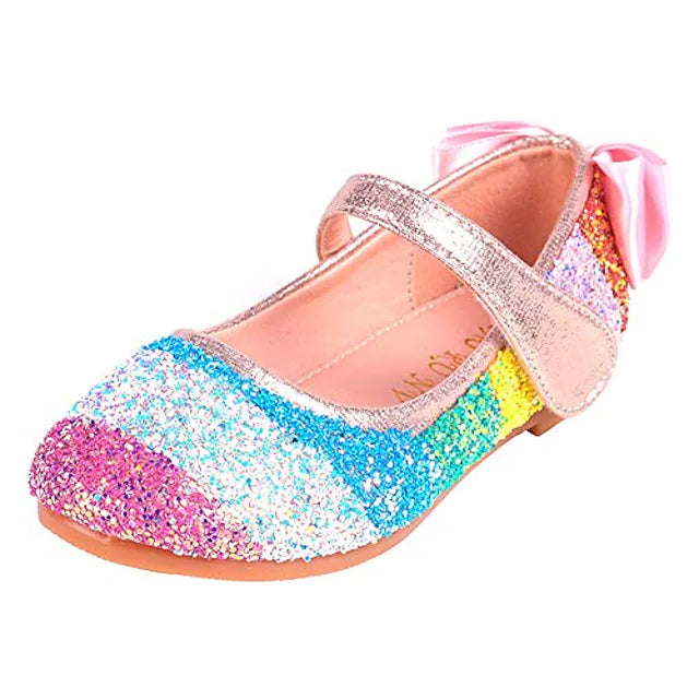 Girls' Glitters PU Sequined Jeweled Flat Shoes