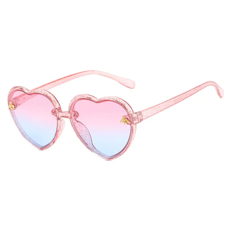 Girls Sunglasses UV Protection Heart Shaped Little Bee Decor Sunshade Glasses Women's Shoes & Accessories Pink Blue - DailySale