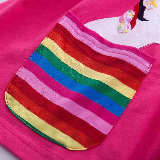 Girls' Unicorn Rainbow Flower Dress Kids' Clothing - DailySale