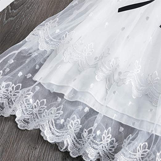 Girl's Wedding Lace Tulle Vintage Dress Kids' Clothing - DailySale