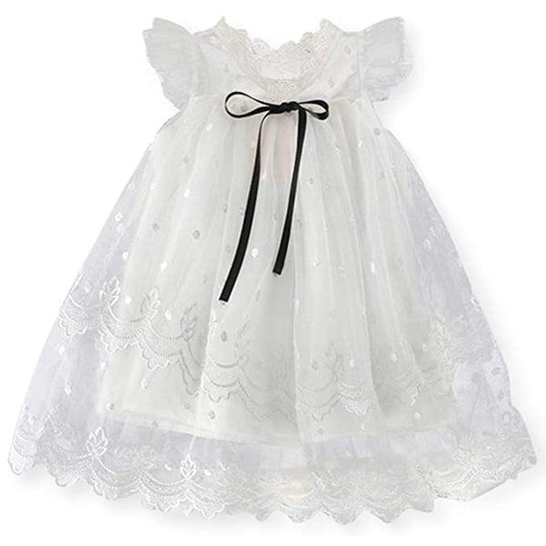 Girl's Wedding Lace Tulle Vintage Dress Kids' Clothing White 2-3 T - DailySale