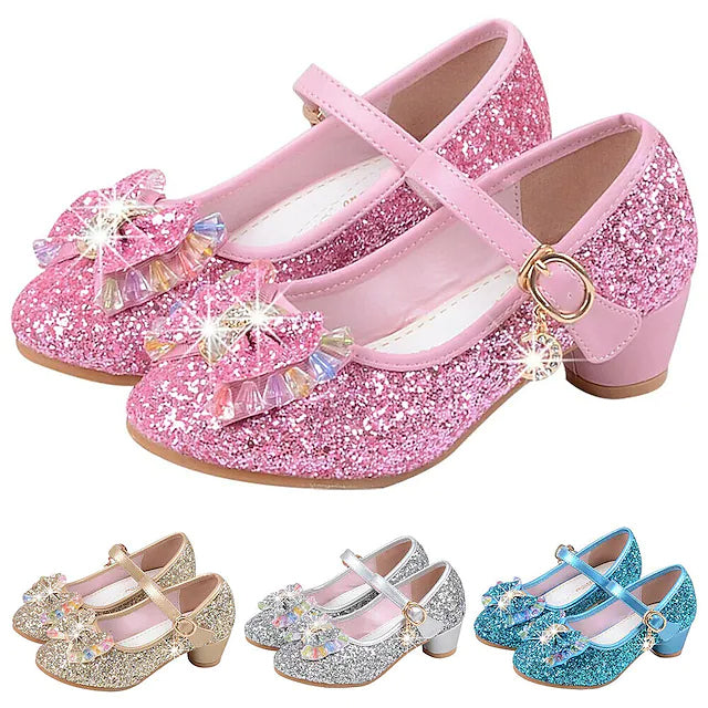 Girls'Heels Party Mary Jane Basic Pump Dress Crystal Bowknot Baby - DailySale