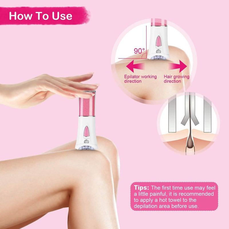 Glide Epilator Women Shaver Facial Body Hair Remover Beauty & Personal Care - DailySale