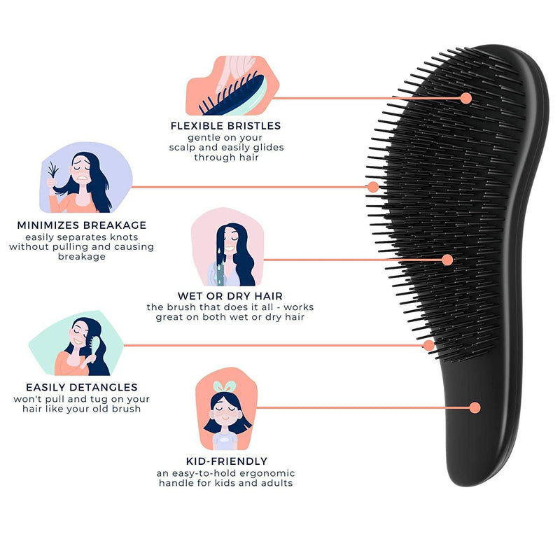 Glide Thru Detangling Brush for Kids & Adult Hair Beauty & Personal Care - DailySale