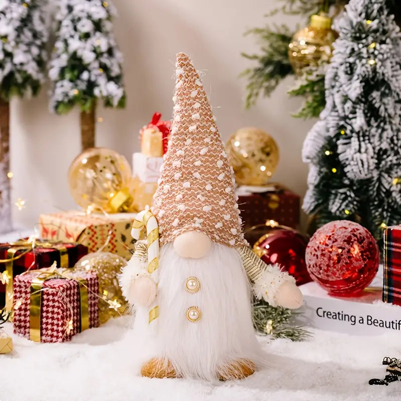 Glowing Santa Rudolph Doll Holiday Decor & Apparel Khaki - DailySale